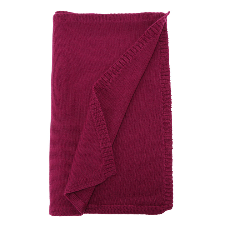 Écharpe d'hiver femme, amarante, 100% laine mérinos, Elonia