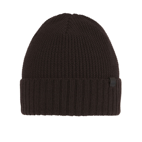 Bonnet d'hiver homme, brun, avec laine mérinos, Sewer
