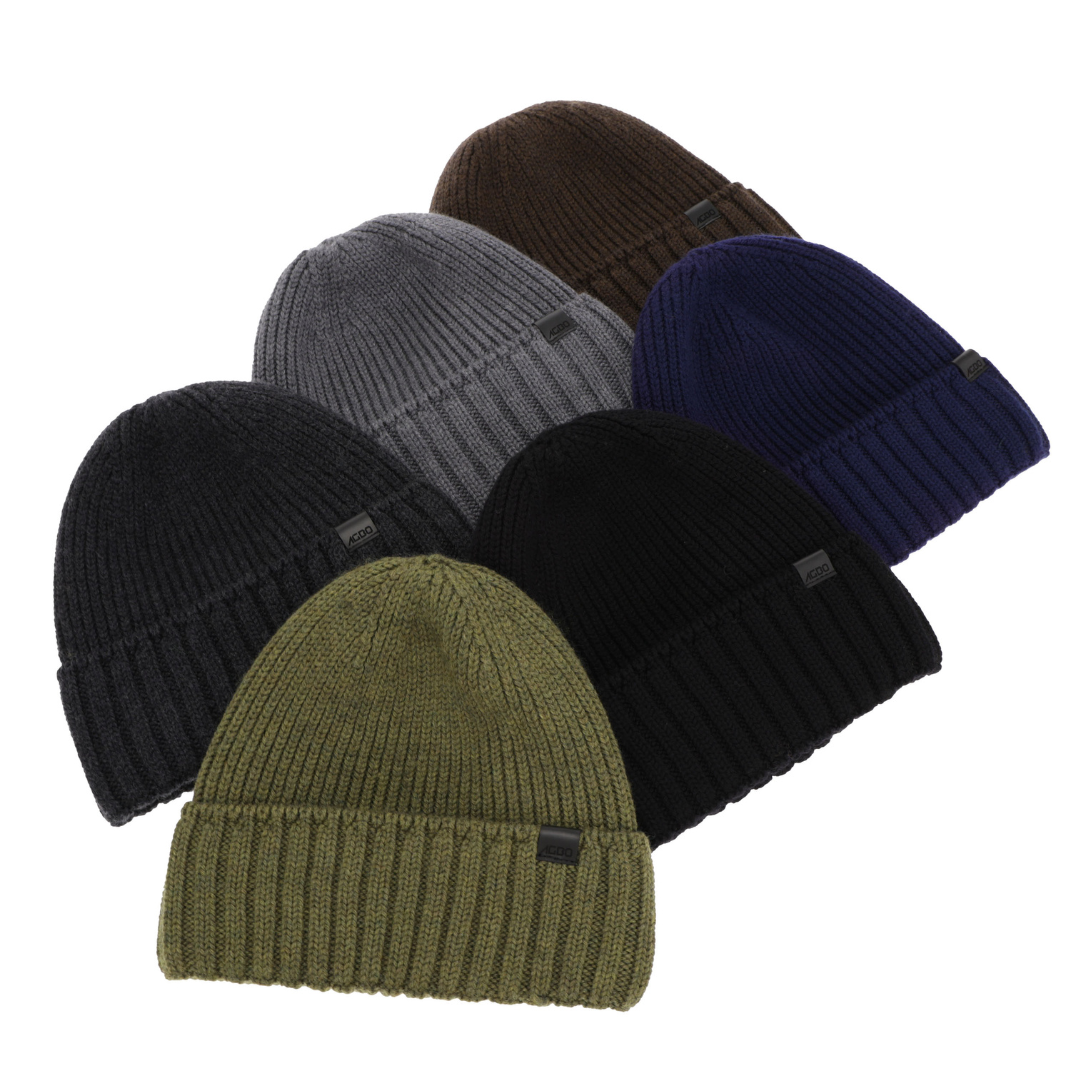 Bonnet d'hiver homme, noir, avec laine mérinos, sans coutures, Bruner