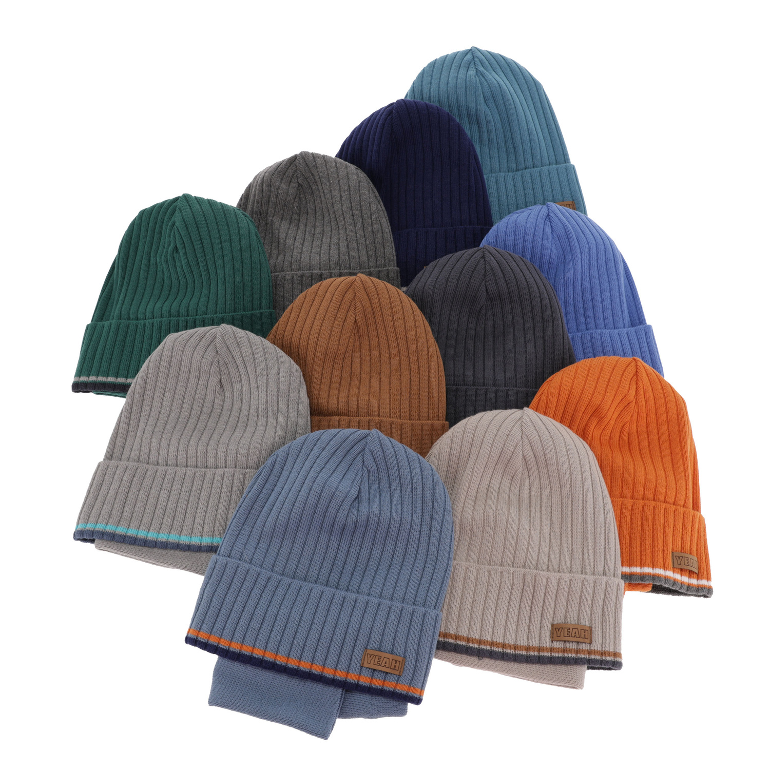 Ensemble automne/printemps garçon: bonnet et snood, avec coton, bleu, en coton, London