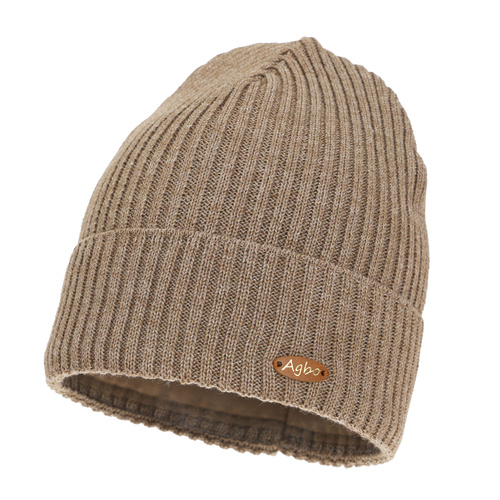 Bonnet d'hiver pour femme, marron, avec laine mérinos Shila