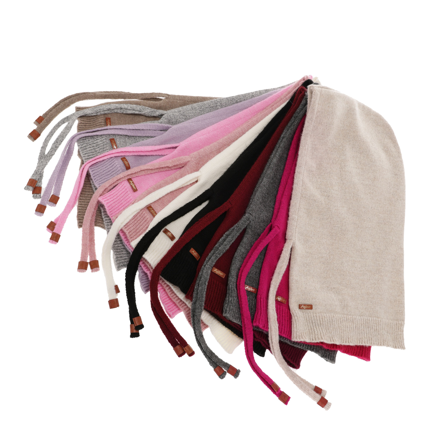 Cagoule d'hiver femme, noir, avec laine mérinos, Elizabeth