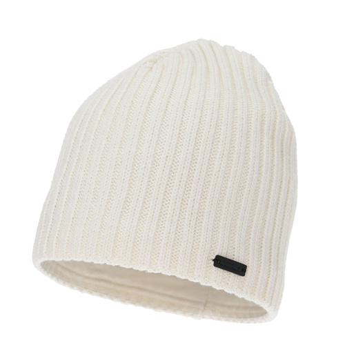 Bonnet d'hiver femme, crème, avec laine mérinos, Soletta