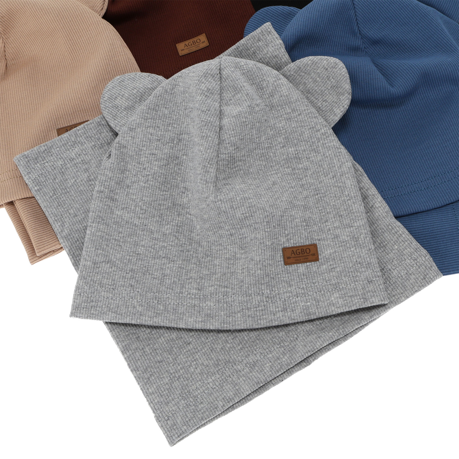 Ensemble automne/printemps garçon: bonnet et snood, brun, Gregory