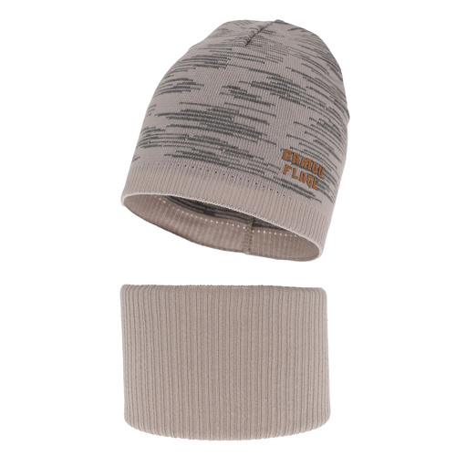 Ensemble automne/printemps garçon: bonnet et snood, avec coton, beige, Carter