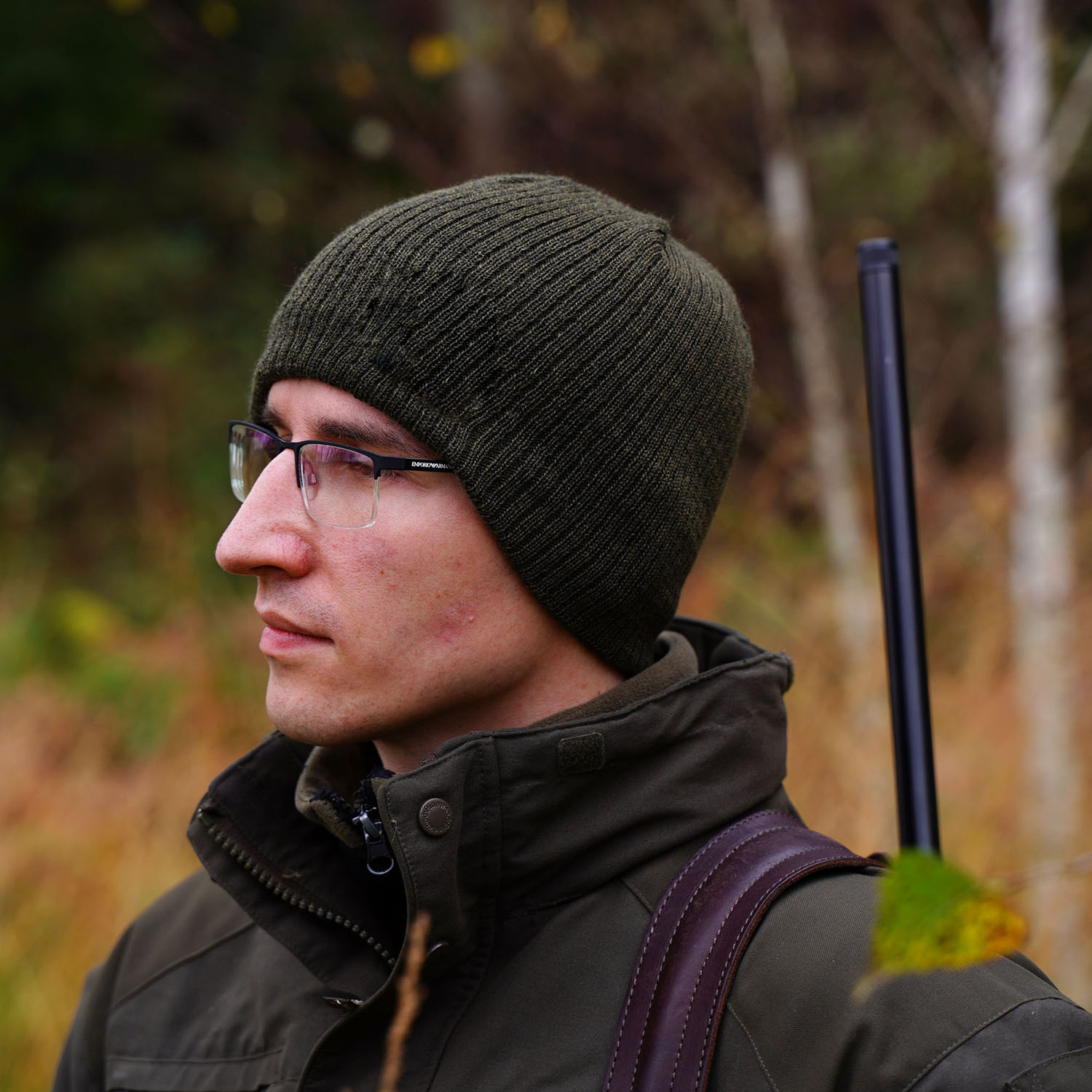 Bonnet d'hiver homme, brun, avec laine mérinos, Bird