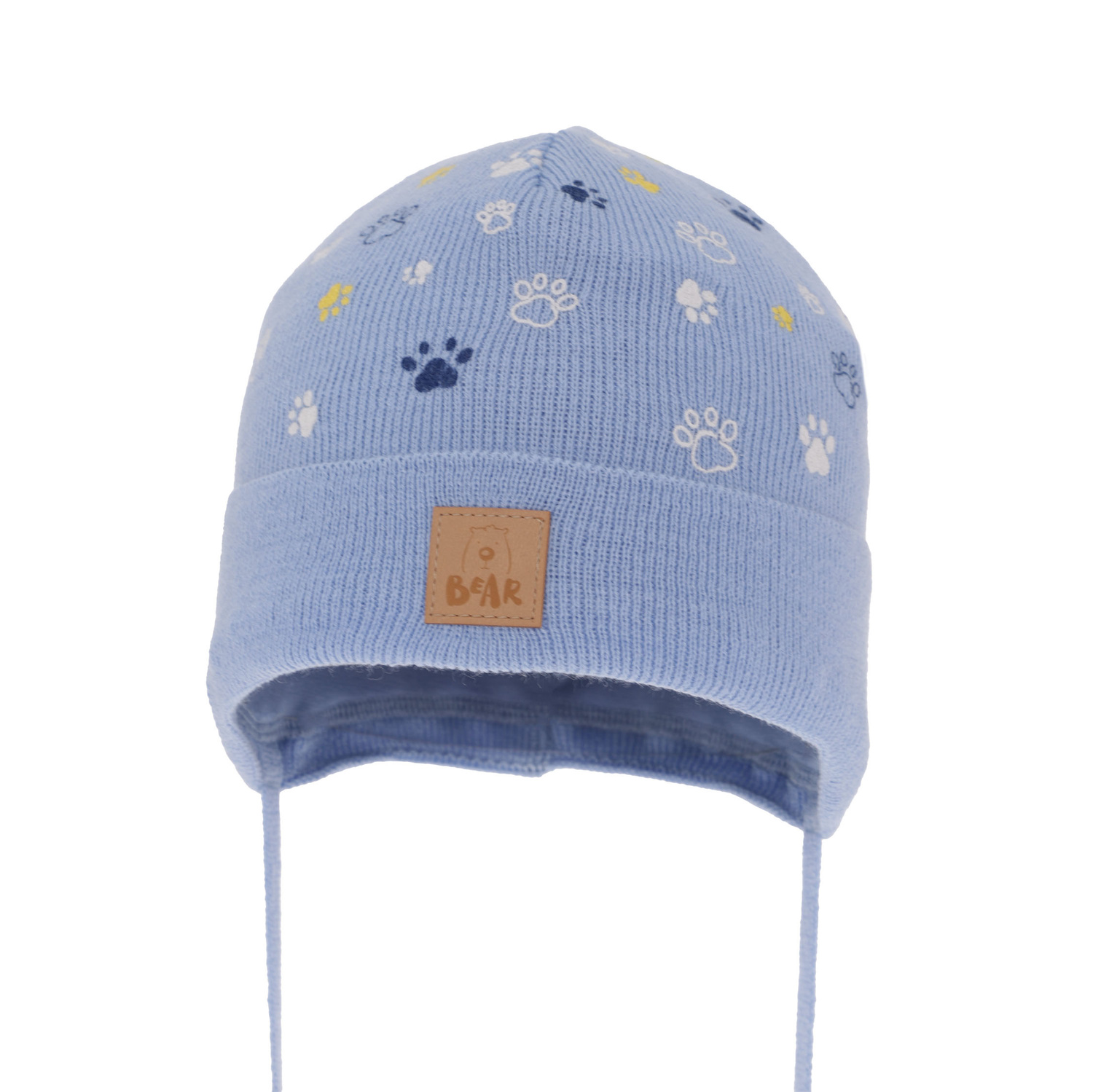 Bonnet automne/printemps garçon, bleu, avec liens, Folik