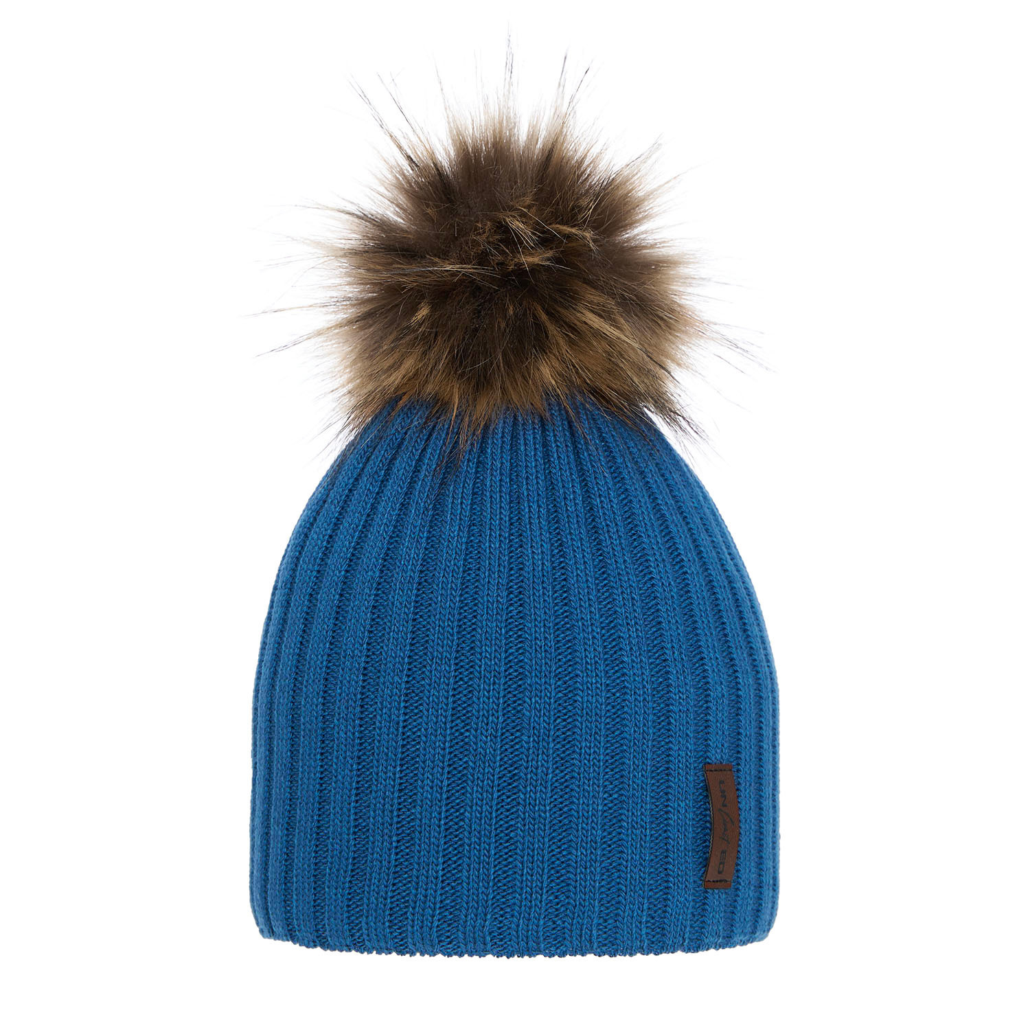 Bonnet d'hiver garçon, bleu, avec pompon, Amur