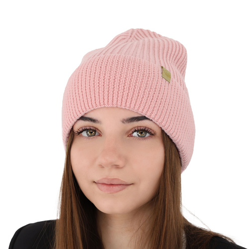 Bonnet d'hiver femme, beige, avec laine mérinos, Isla