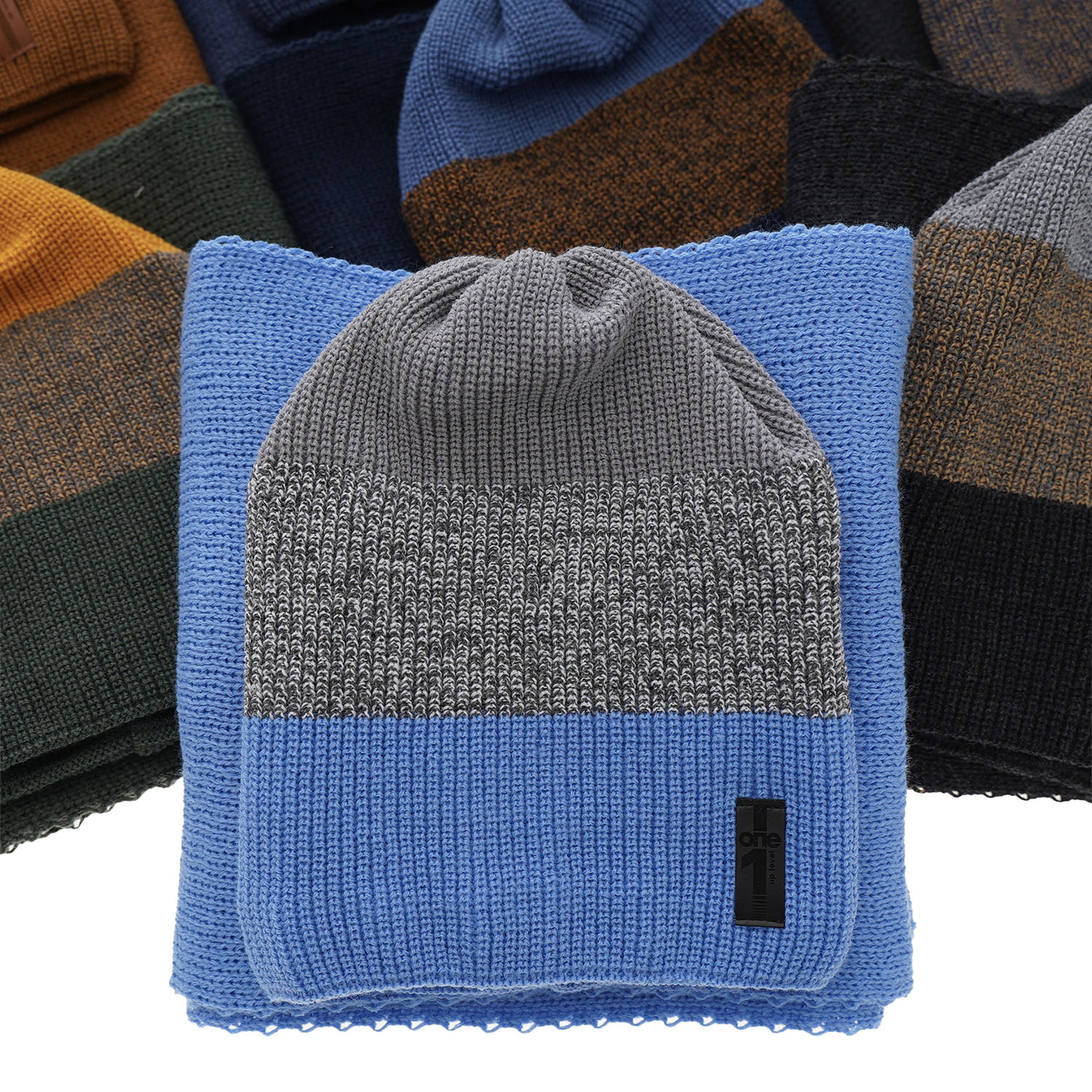 Ensemble d'hiver garçon: bonnet et écharpe, gris, Sonik