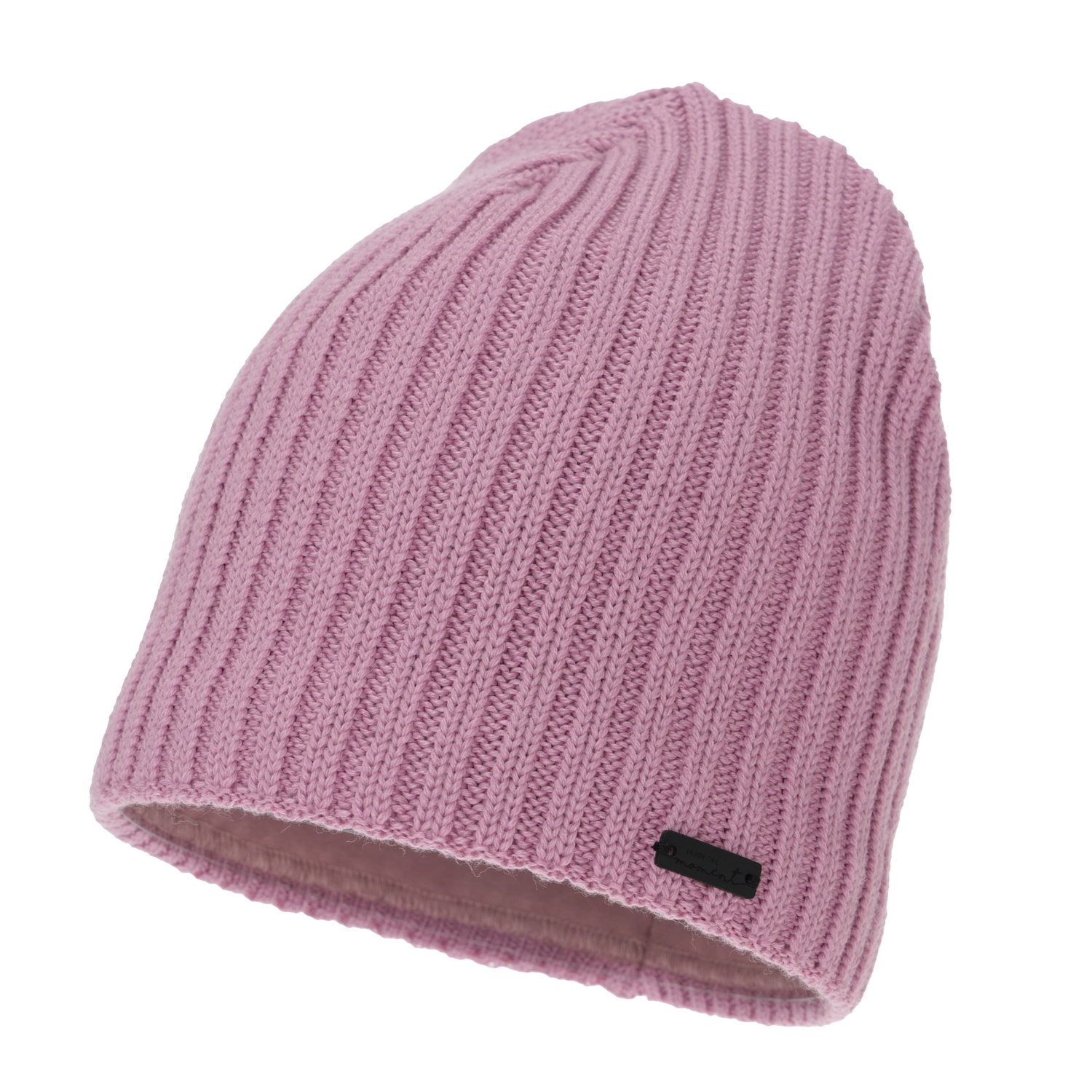 Bonnet d'hiver femme, rose, avec laine mérinos, Soletta