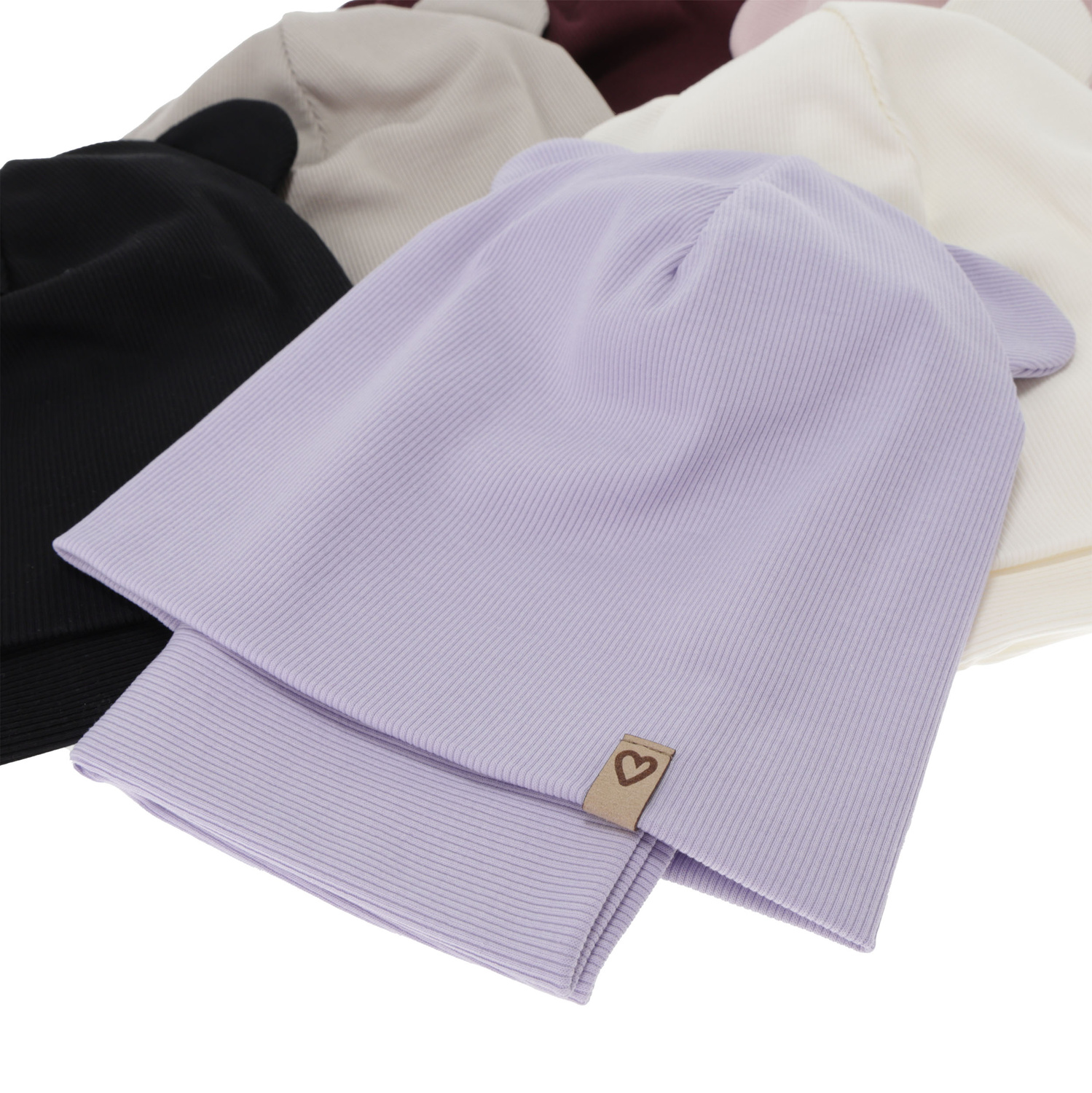 Ensemble automne/printemps fille: bonnet et snood, en coton, bordeaux, Luminia