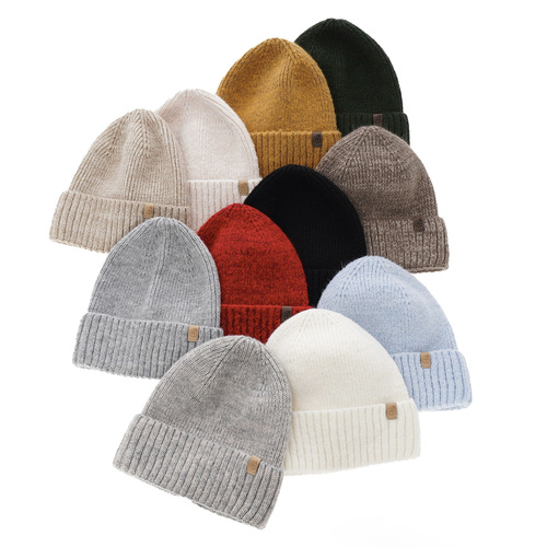 Bonnet d'hiver femme, hiver, rose, avec laine mérinos, Alvara