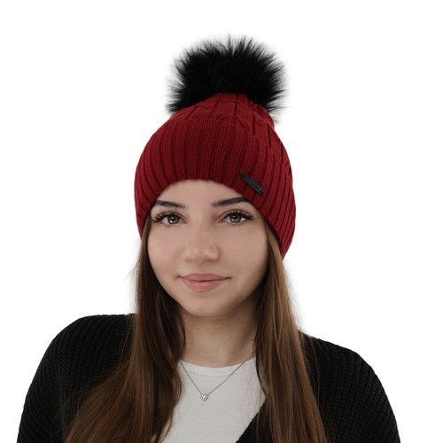 Bonnet d'hiver femme, camel, avec laine mérinos, Talaria