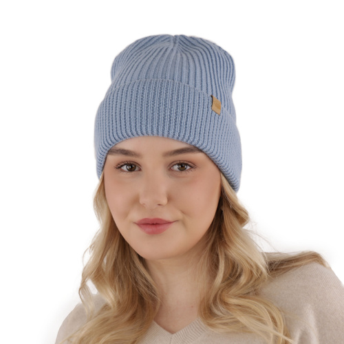 Bonnet d'hiver femme, camel, 100% Laine Mérinos, Isla