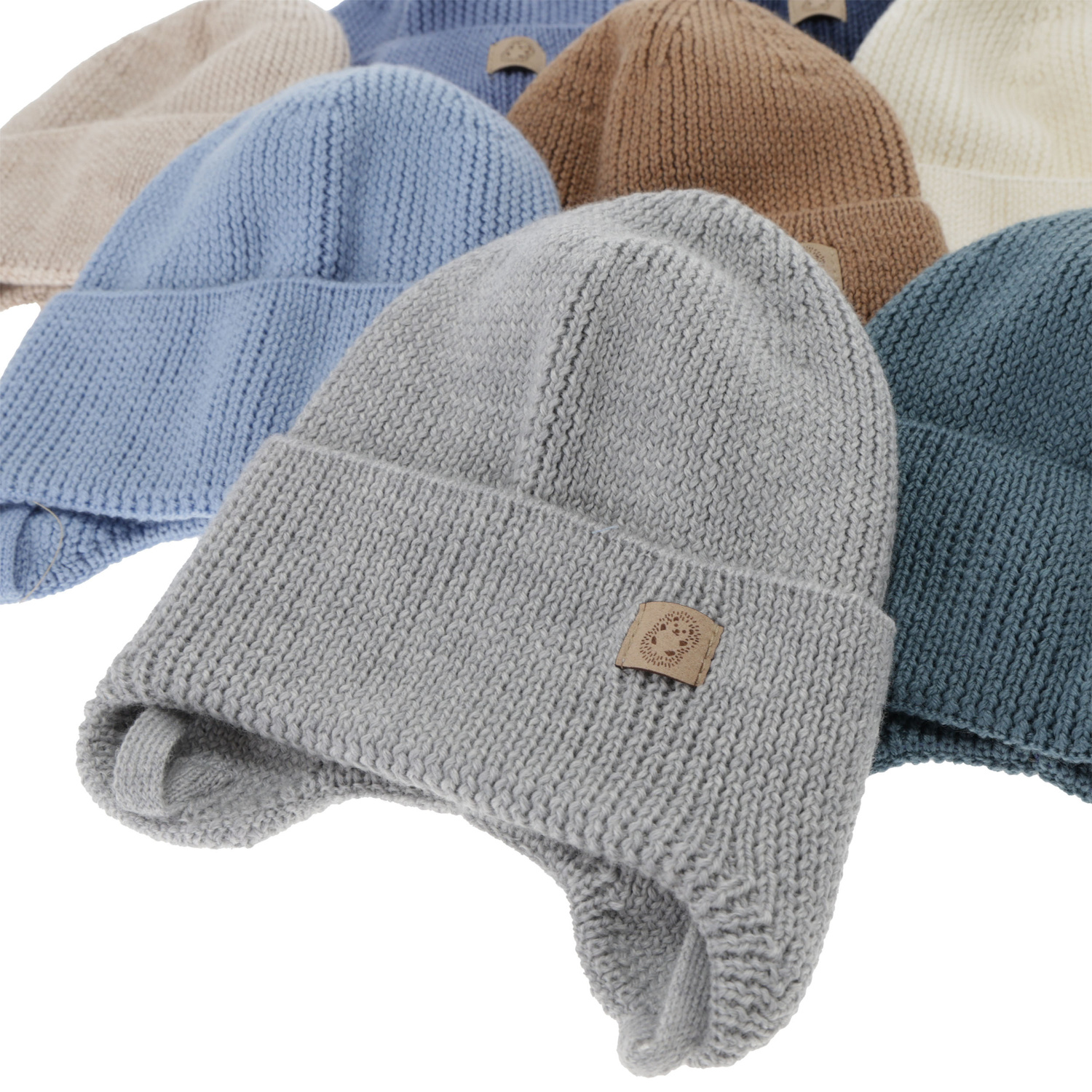 Bonnet d'hiver/automne/printemps garçon, 100% Laine Mérinos, avec liens, camel, Bakadi