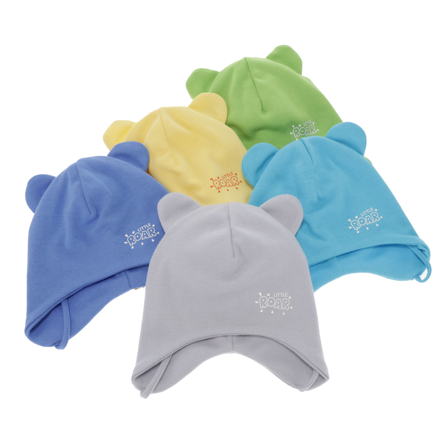 Bonnet automne/printemps garçon, gris, en coton, avec liens, Alrik