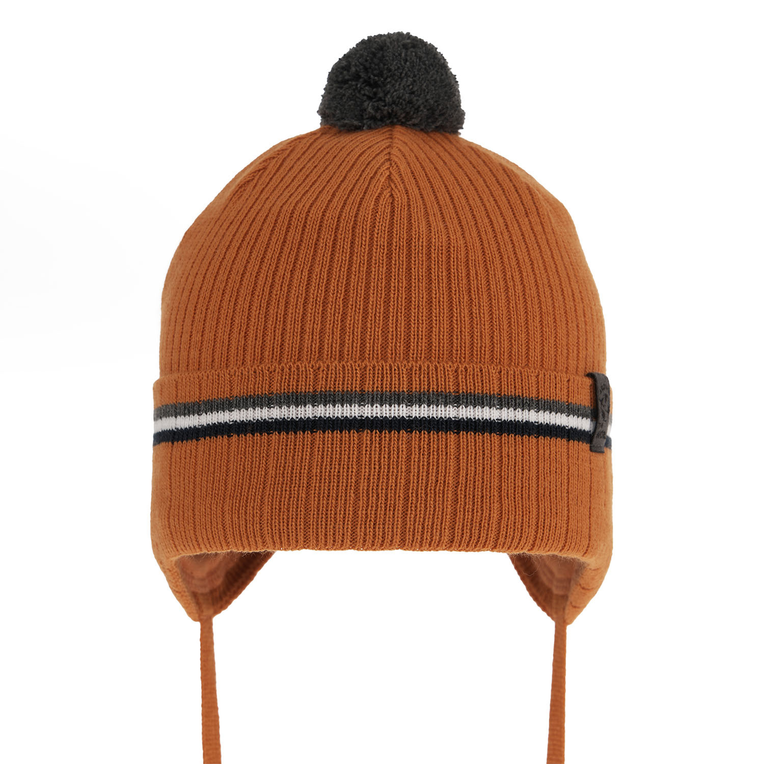Bonnet automne/printemps garçon, orange, avec liens, Vesper