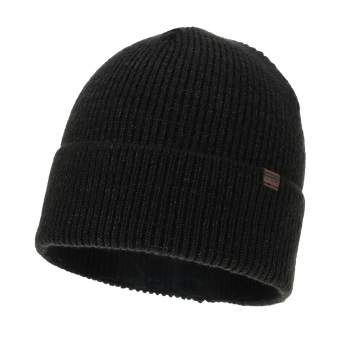 Bonnet d'hiver homme, gris foncé, avec laine mérinos, Korins