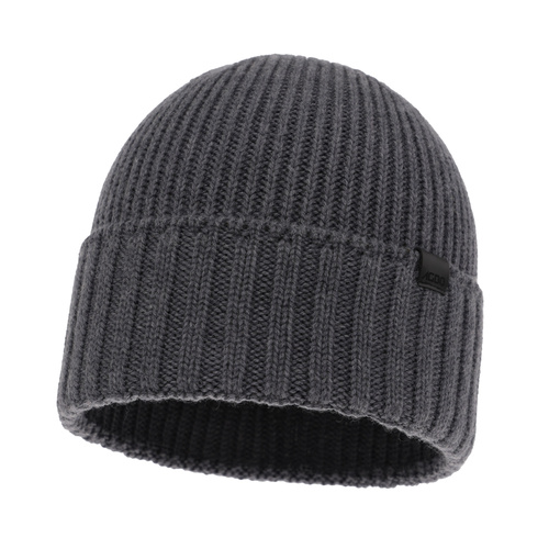Bonnet d'hiver homme, gris, avec laine mérinos, sans coutures, Bruner