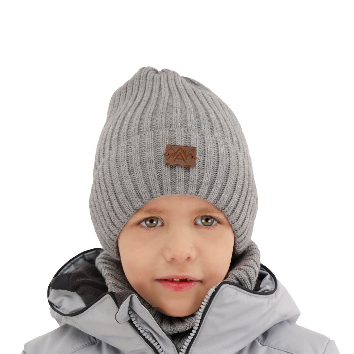 Ensemble d'hiver garçon: bonnet et snood, bleu, Fargo
