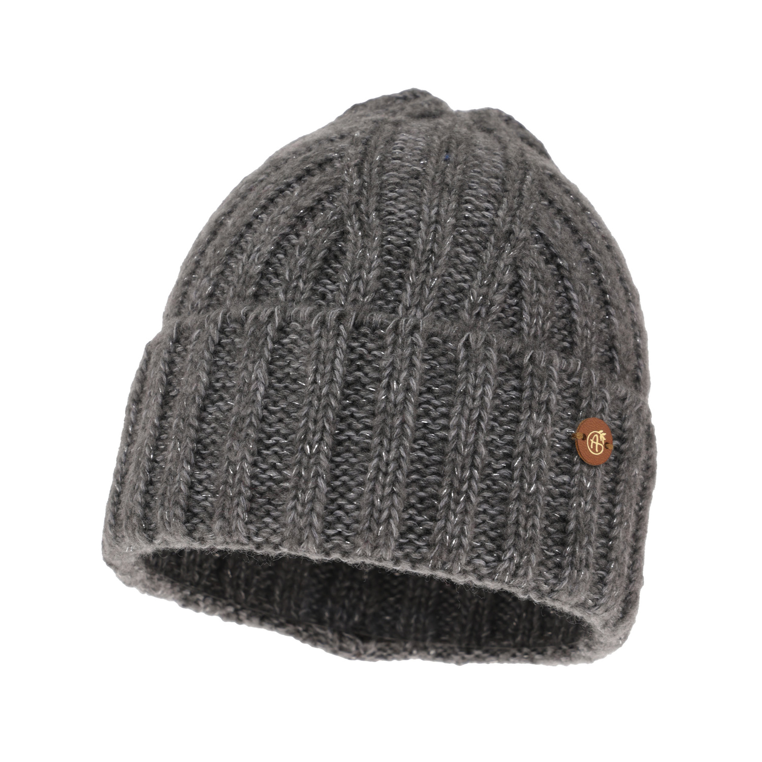 Bonnet d'hiver femme, gris foncé, avec laine mérinos, Pamira