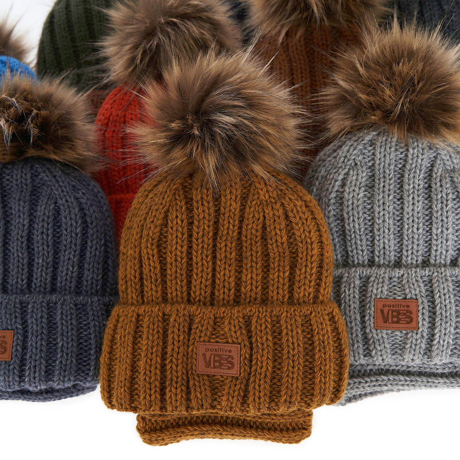 Ensemble d'hiver garçon: bonnet et snood, brun, avec pompon, Remes