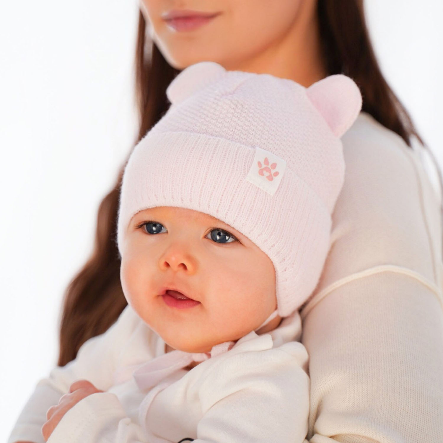 Bonnet d'hiver fille, rose, avec liens, Lala