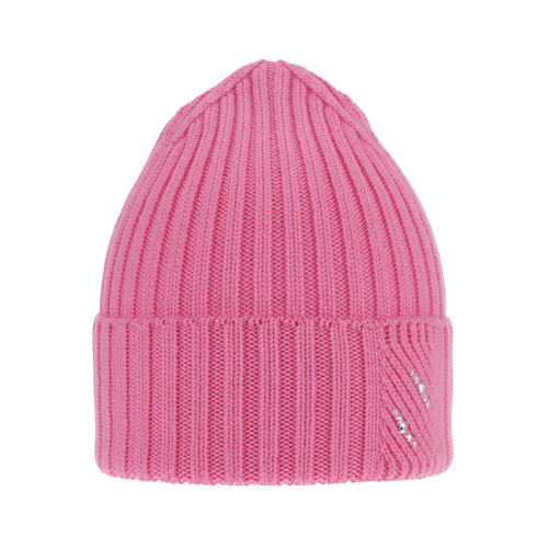 Bonnet d'hiver femme, rose, avec laine mérinos, Ariga