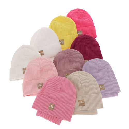 Ensemble automne/printemps fille: bonnet et snood, avec coton, jaune, Furora