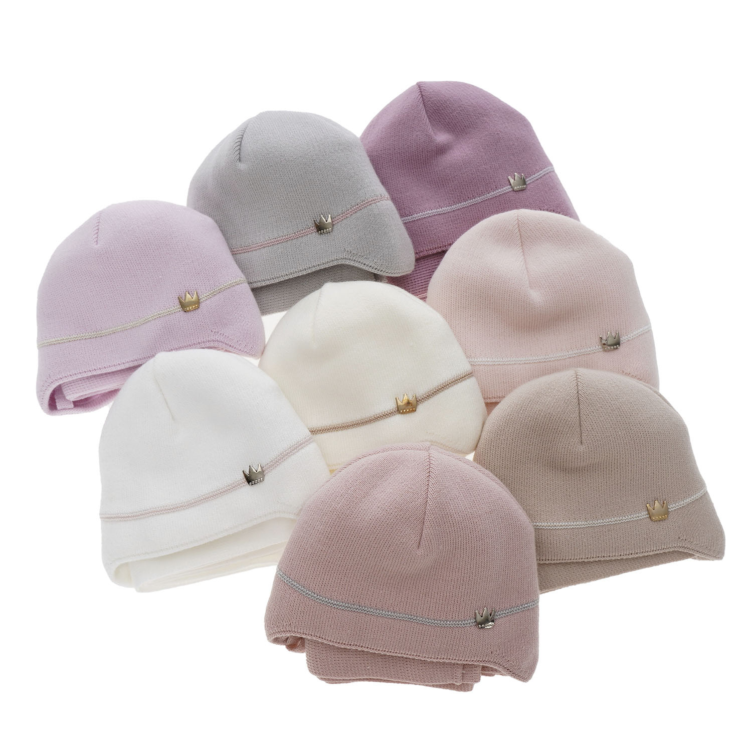 Ensemble d'hiver fille: bonnet et écharpe, rose, avec liens, Elina