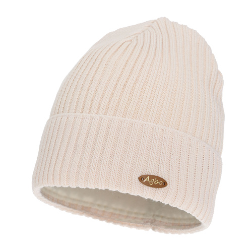 Bonnet d'hiver pour femme, rose clair, avec laine mérinos Shila