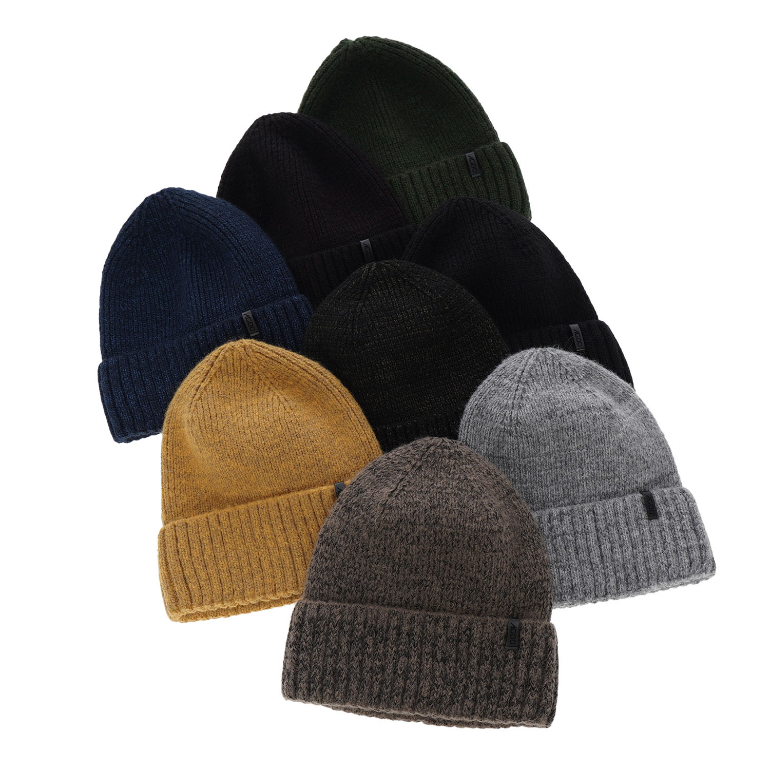 Bonnet d'hiver homme, noir, avec laine mérinos, Nori