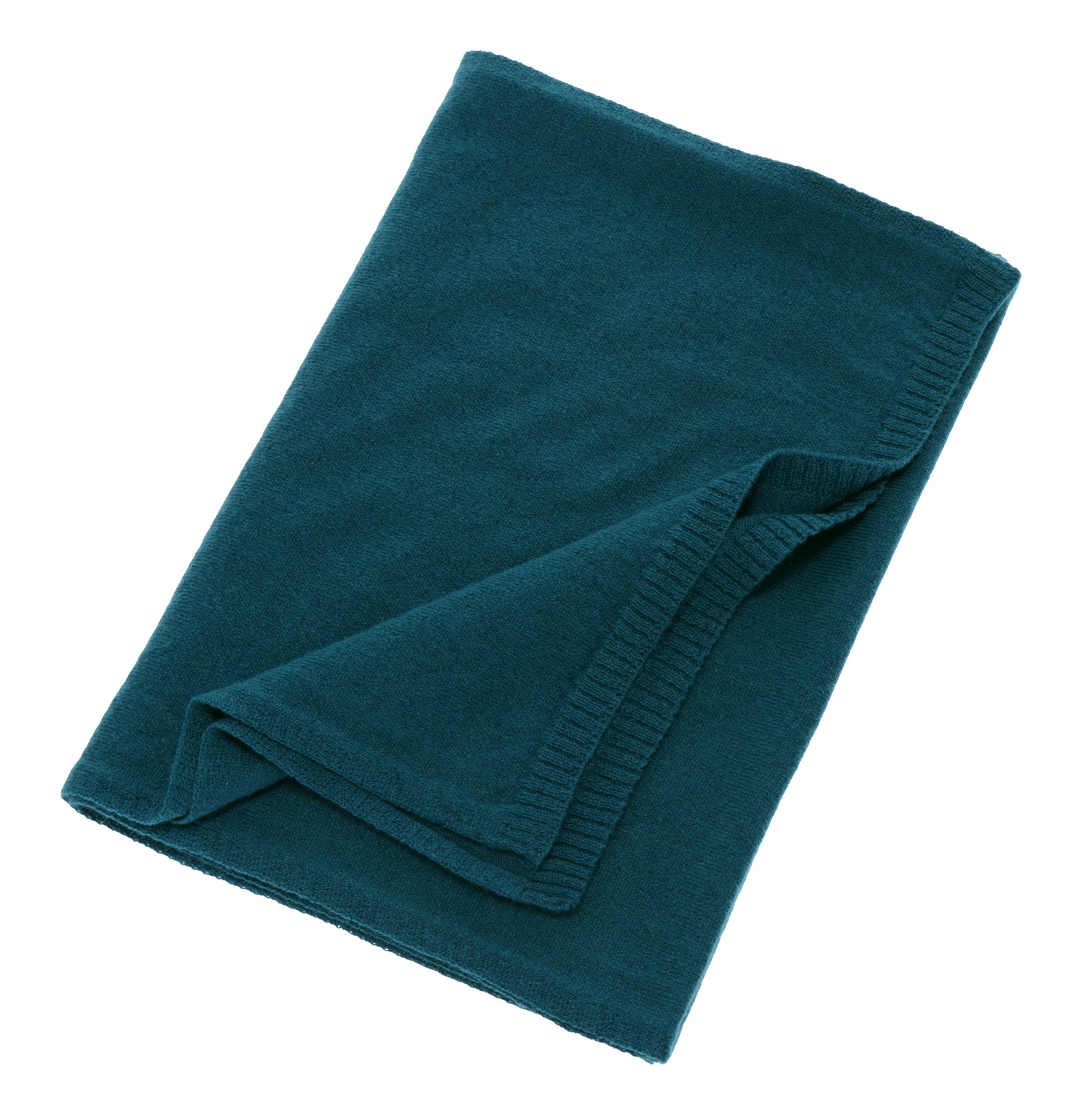 Écharpe d'hiver femme, szmaragdowy, avec laine mérinos et cachemire, Irenia