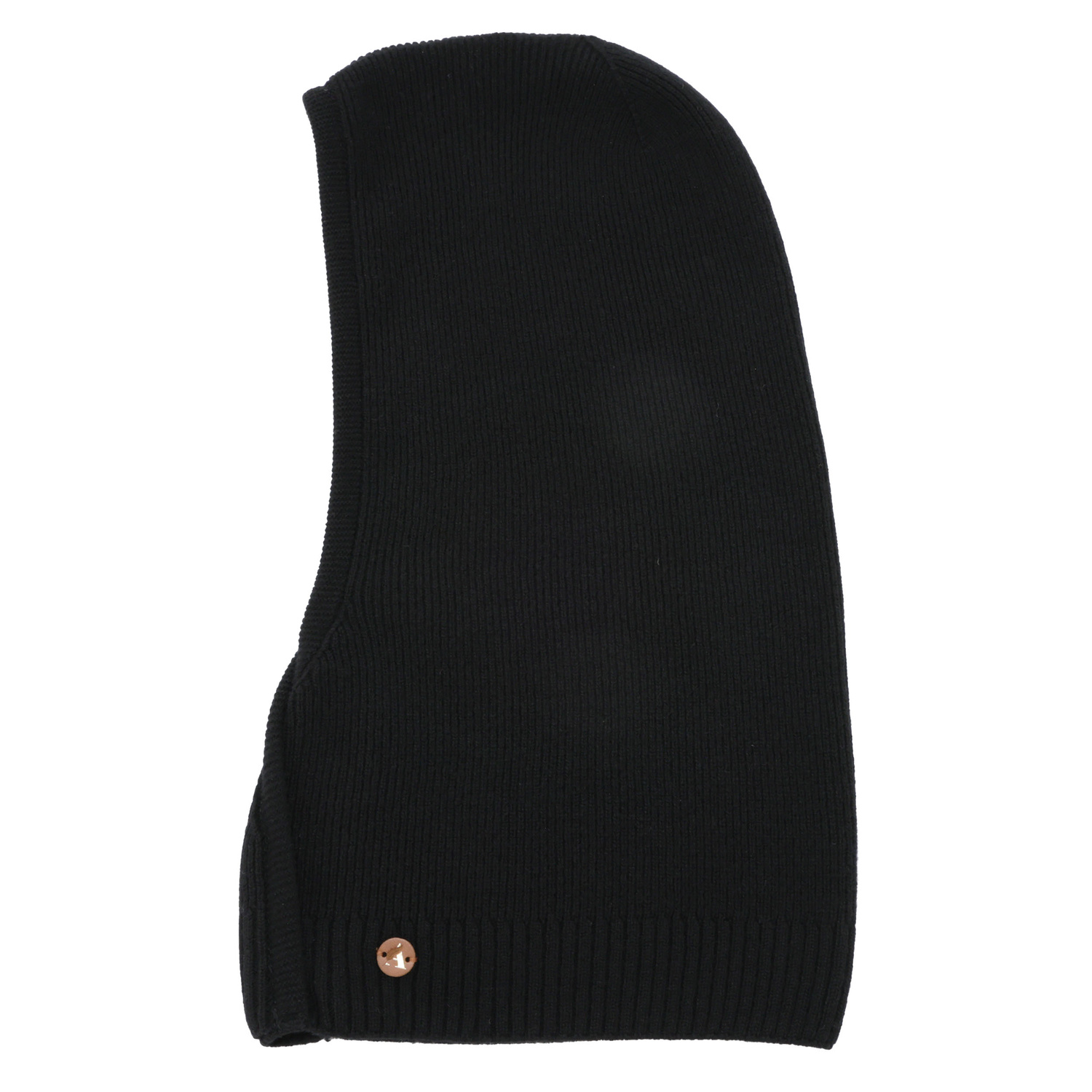 Cagoule automne, hiver, femme, noir, laine mérinos avec cachemire, Kiruna