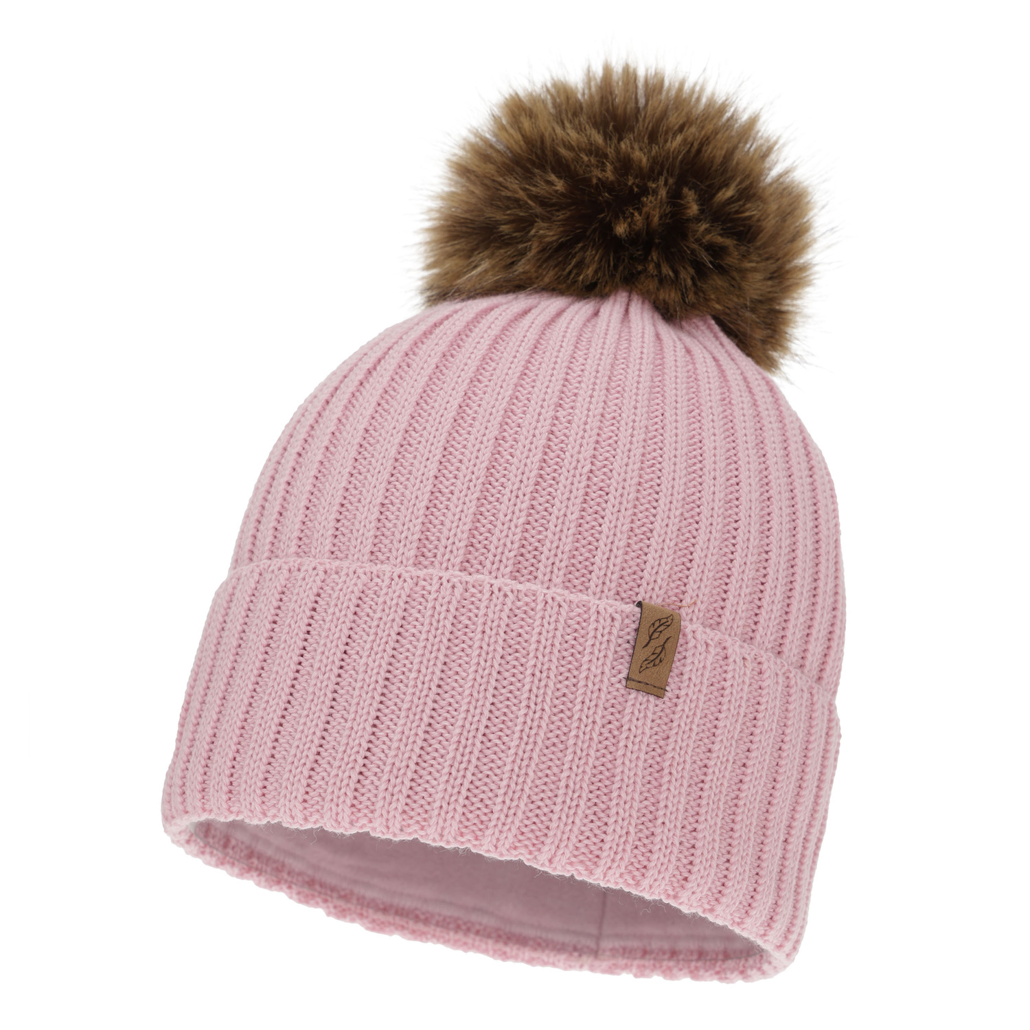 Bonnet d'hiver femme, camel, avec laine mérinos, Zamira
