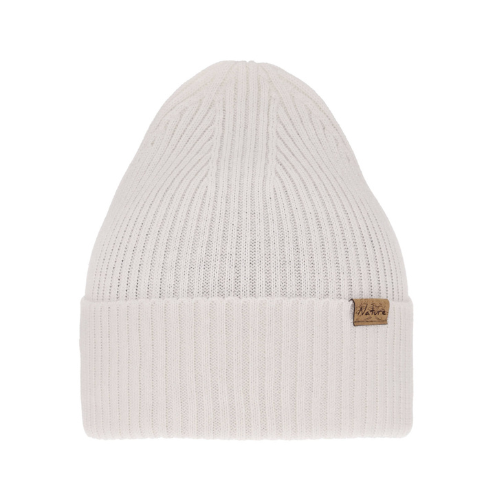 Beret d'hiver, automne/printemps femme, avec coton, crème, Messina