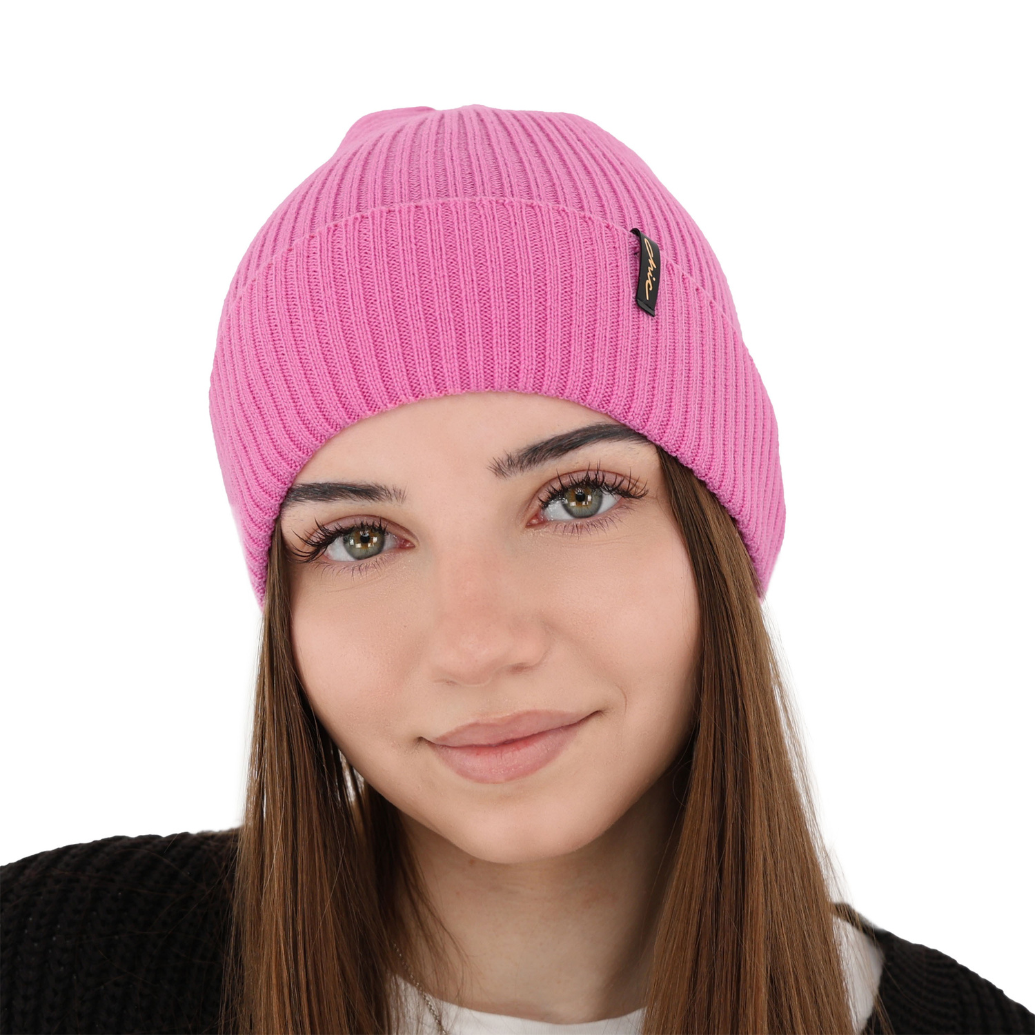 Bonnet d'hiver femme, bordeau, 100% Laine Mérinos, Megan