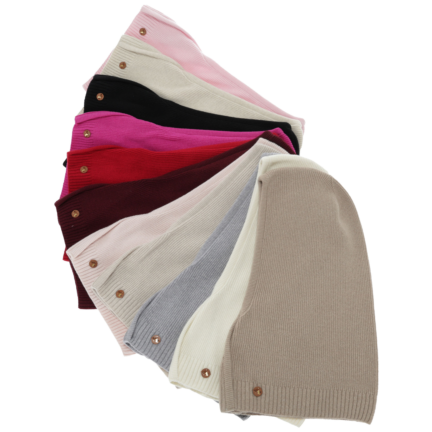 Cagoule automne, hiver, femme, rose clair, laine mérinos avec cachemire, Kiruna