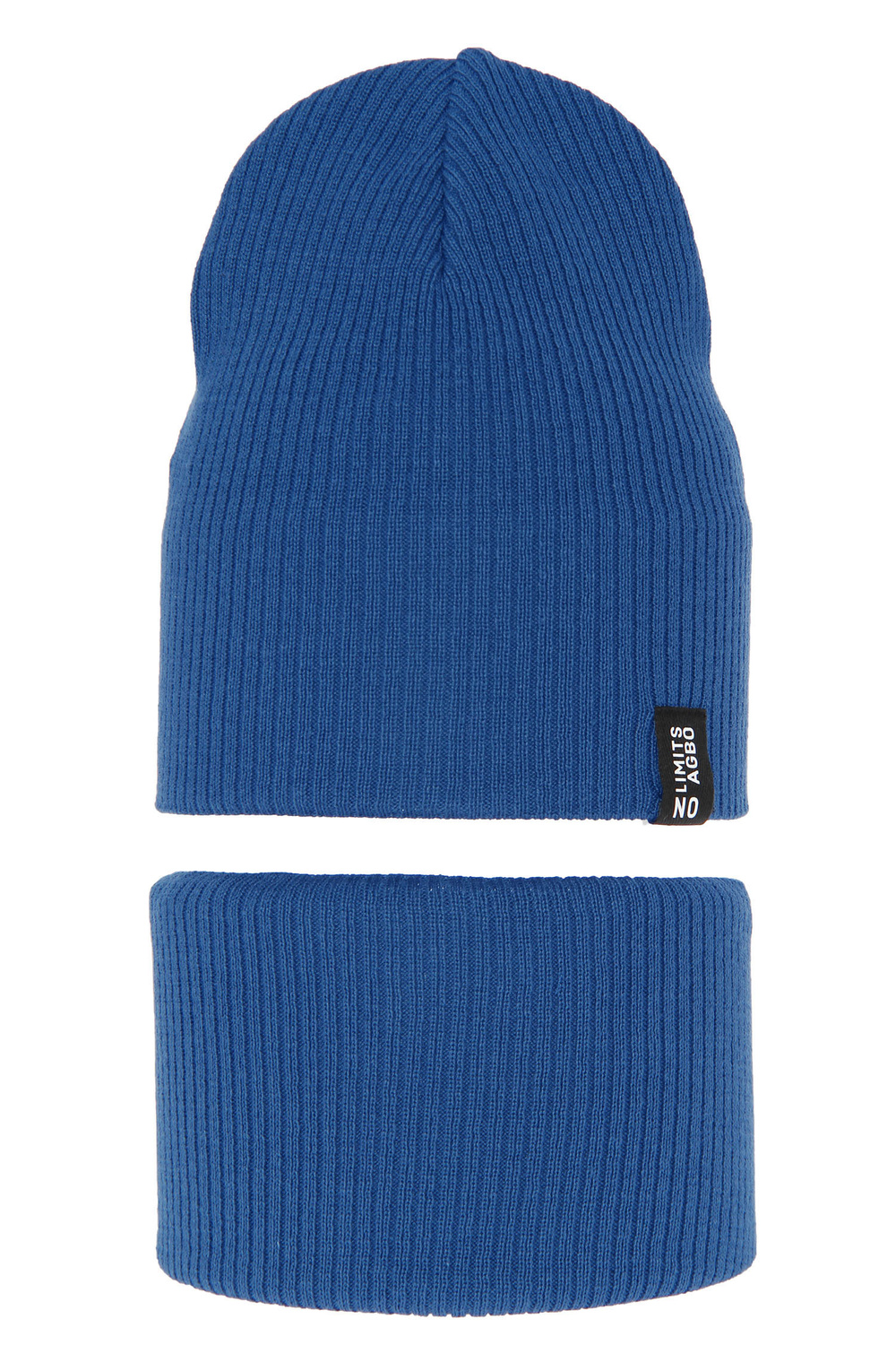 Ensemble automne/printemps garçon: bonnet et snood, avec coton, bleu, Tunis