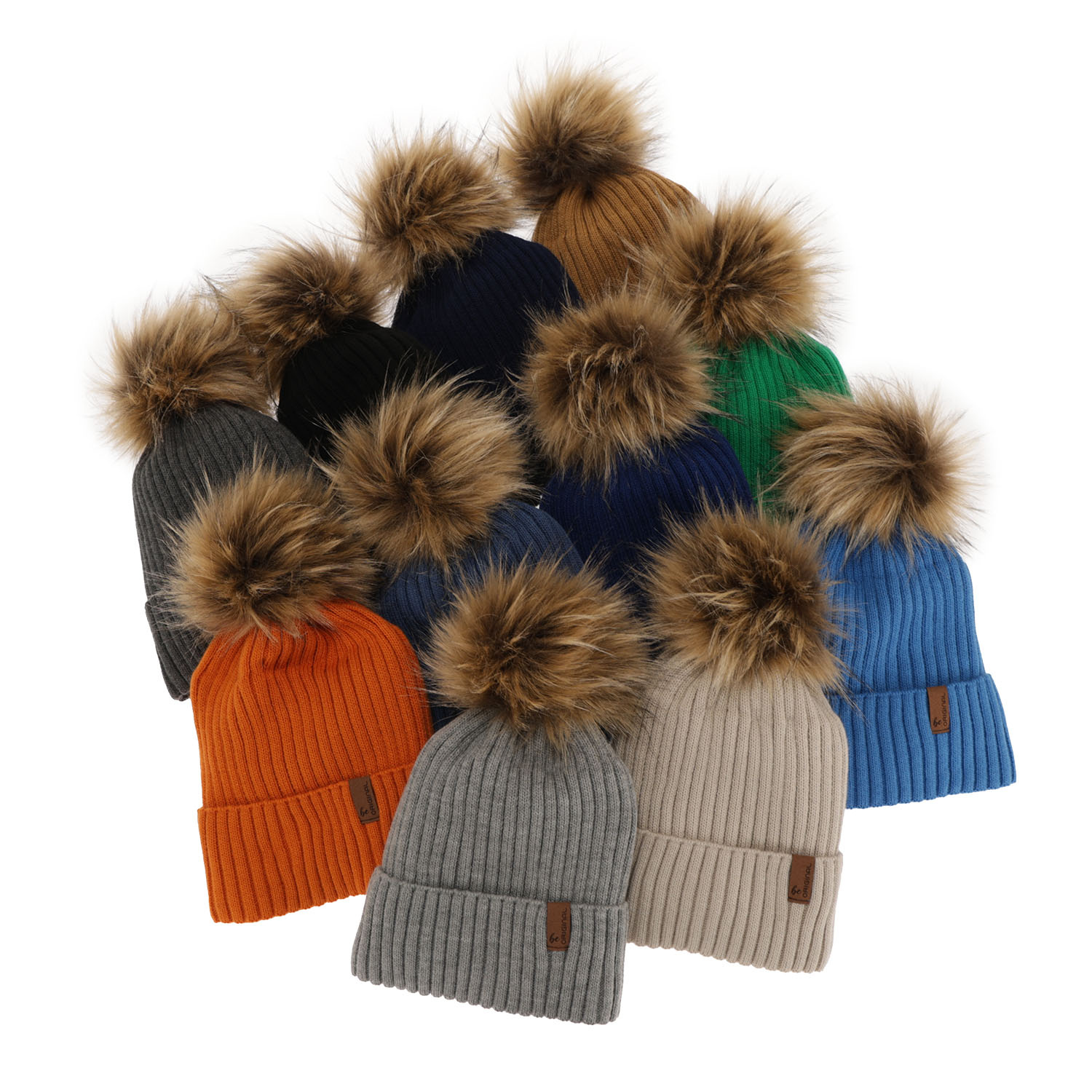 Bonnet d'hiver garçon, avec pompon, komin, gris, Onyks