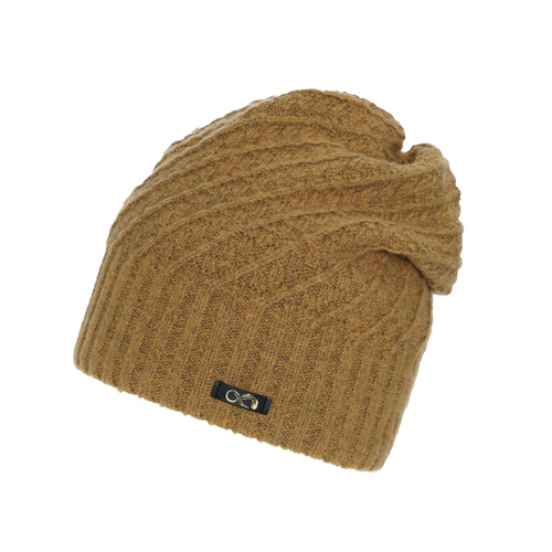 Bonnet d'hiver femme, miodowy, avec laine mérinos, Misha
