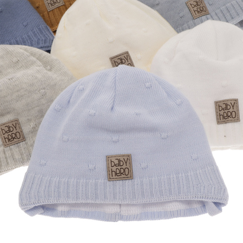 Bonnet automne/printemps garçon, gris, avec liens, Cody