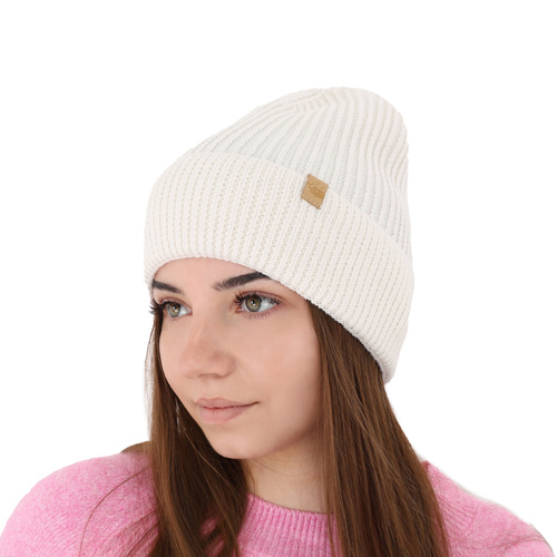 Bonnet d'hiver femme, camel, 100% Laine Mérinos, Isla