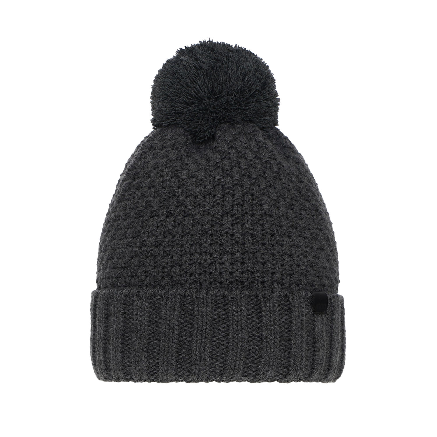 Bonnet d'hiver garçon, gris, avec pompon, Polins