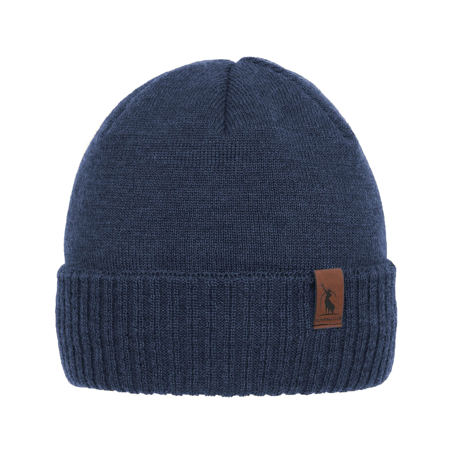 Bonnet d'hiver homme, bleu foncé, avec laine mérinos, Hogan