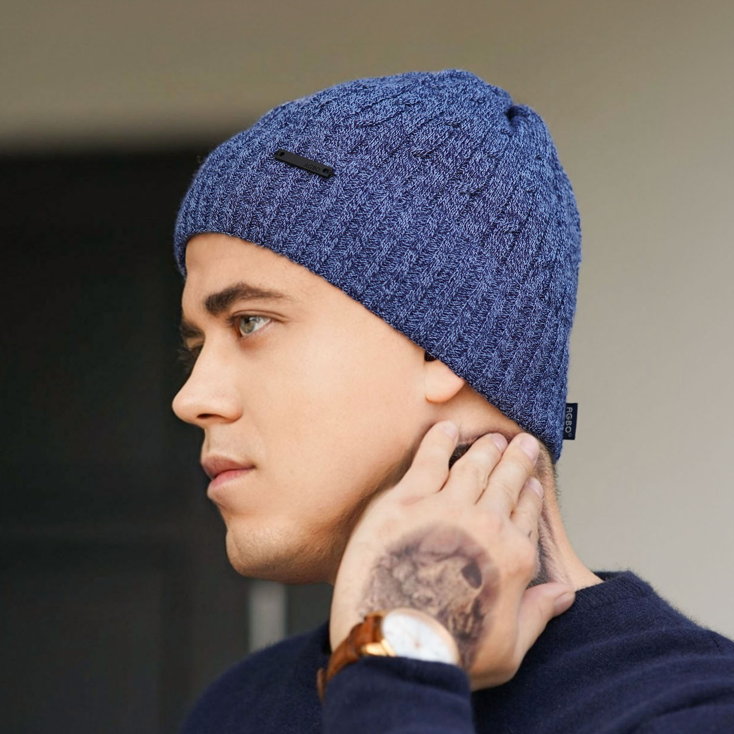 Bonnet d'hiver homme, khaki, Mishel