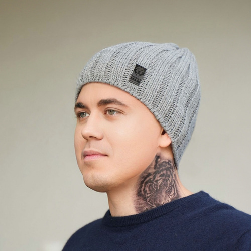 Bonnet d'hiver homme, noir, Derek