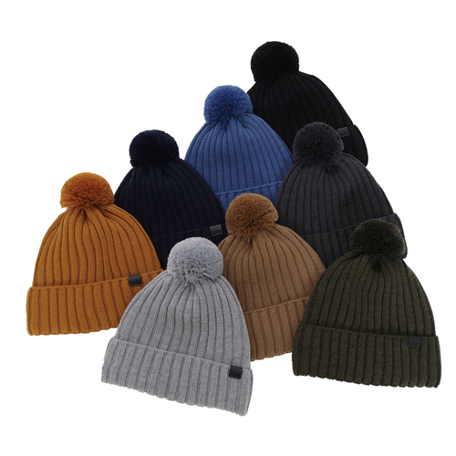 Bonnet d'hiver homme, brun, avec laine mérinos, Korynt