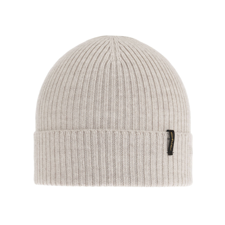 Bonnet d'hiver femme, beige, avec laine mérinos, Megan